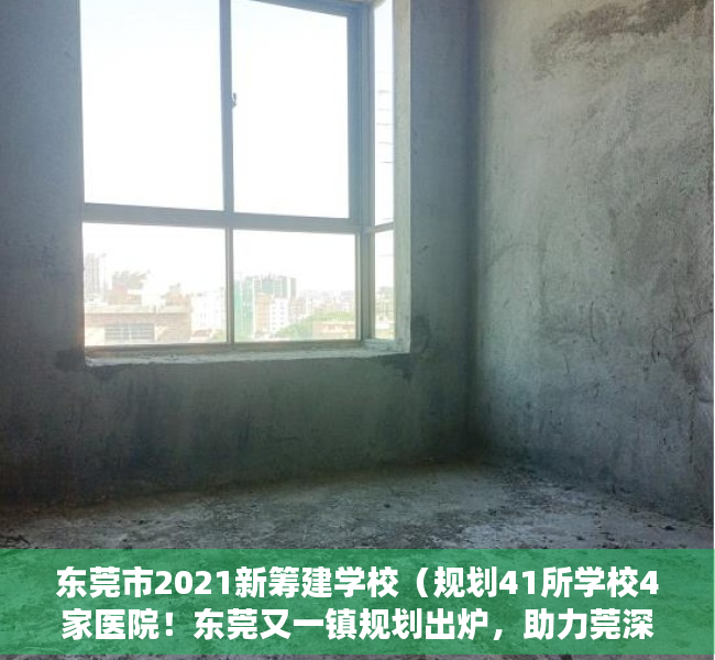 东莞市2021新筹建学校（规划41所学校4家医院！东莞又一镇规划出炉，助力莞深惠一体化）