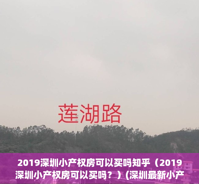 2019深圳小产权房可以买吗知乎（2019深圳小产权房可以买吗？）(深圳最新小产权房可以买吗)