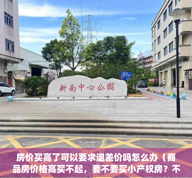 房价买高了可以要求退差价吗怎么办（商品房价格高买不起，要不要买小产权房？不妨听听我的建议）