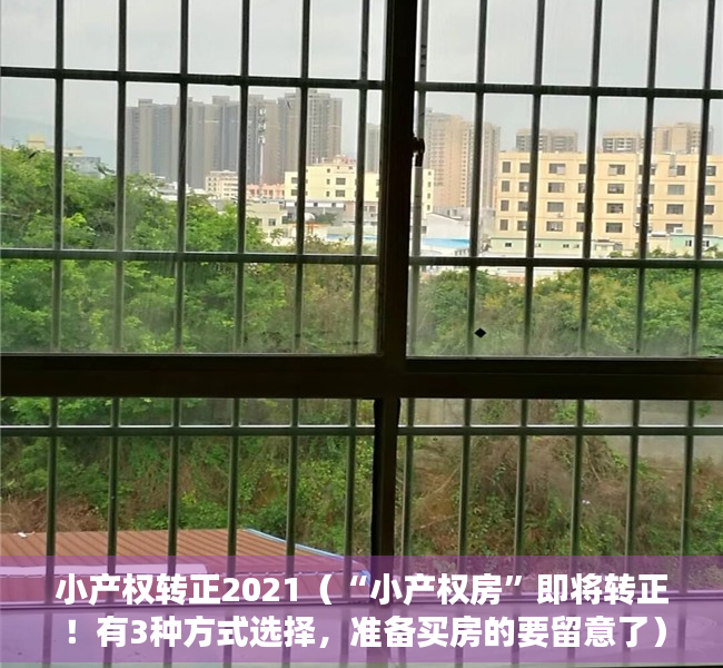 小产权转正2021（“小产权房”即将转正！有3种方式选择，准备买房的要留意了）