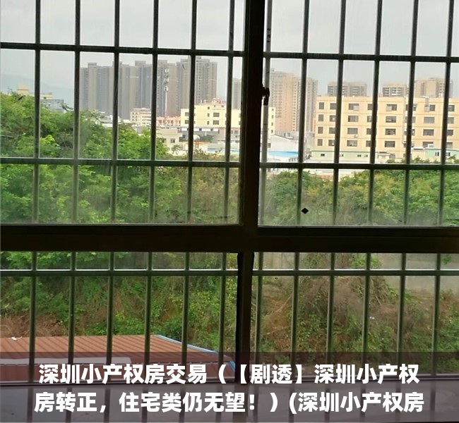 深圳小产权房交易（【剧透】深圳小产权房转正，住宅类仍无望！）(深圳小产权房交易平台)