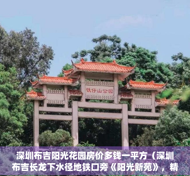 深圳布吉阳光花园房价多钱一平方（深圳布吉长龙下水径地铁口旁《阳光新苑》，精装电梯房）