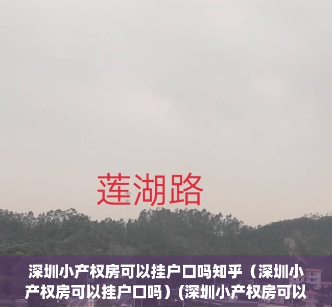 深圳小产权房可以挂户口吗知乎（深圳小产权房可以挂户口吗）(深圳小产权房可以迁户口吗)