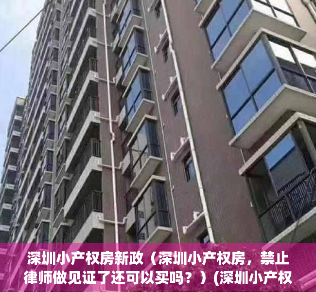 深圳小产权房新政（深圳小产权房，禁止律师做见证了还可以买吗？）(深圳小产权房受法律保护吗)