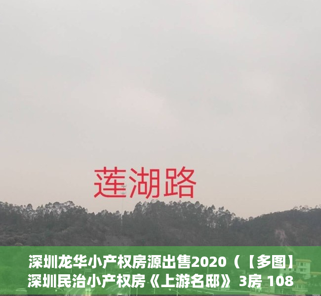 深圳龙华小产权房源出售2020（【多图】深圳民治小产权房《上游名邸》 3房 108平988万起 带阳台）