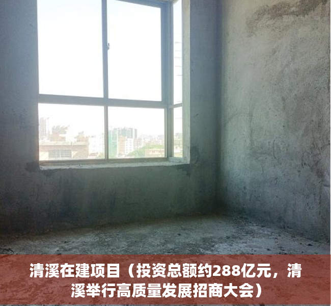 清溪在建项目（投资总额约288亿元，清溪举行高质量发展招商大会）