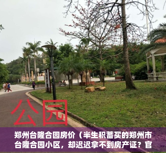 郑州台隆合园房价（半生积蓄买的郑州市台隆合园小区，却迟迟拿不到房产证？官方是这样回复的！）