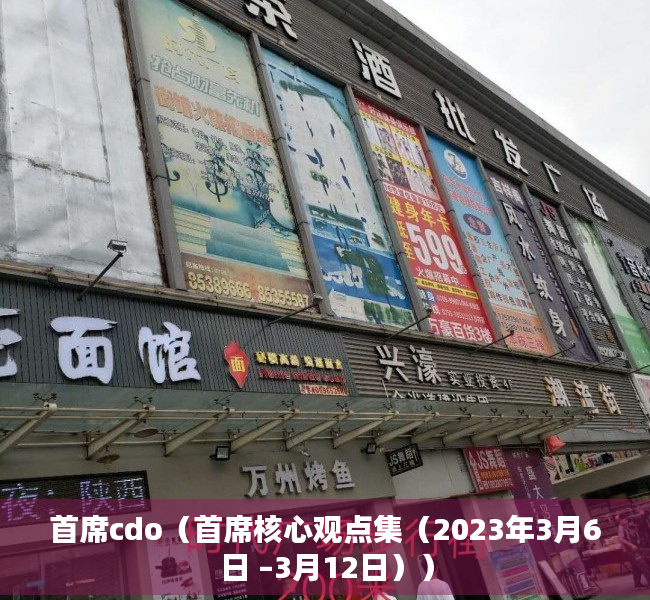 首席cdo（首席核心观点集（2023年3月6日 –3月12日））