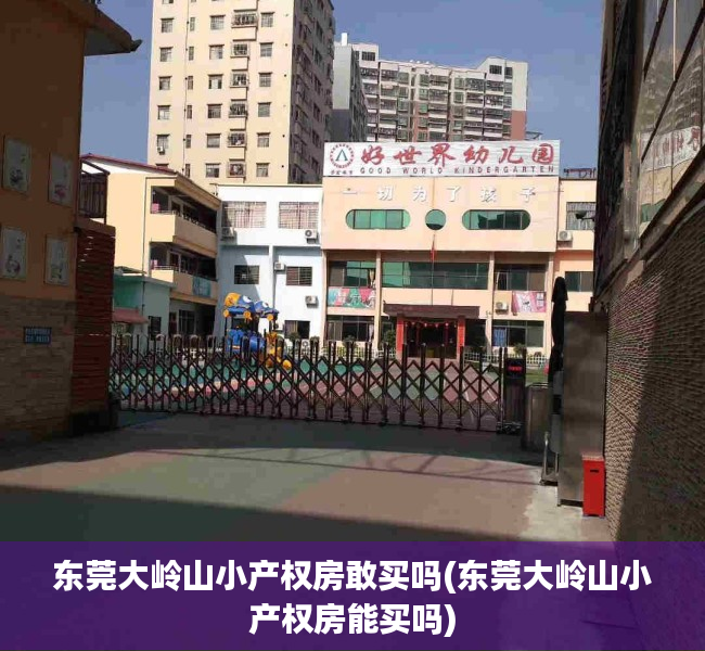 东莞大岭山小产权房敢买吗(东莞大岭山小产权房能买吗)