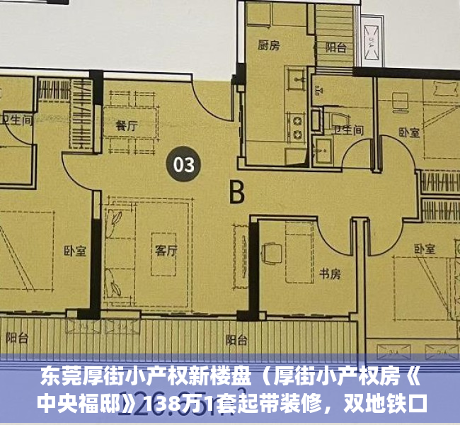 东莞厚街小产权新楼盘（厚街小产权房《中央福邸》138万1套起带装修，双地铁口旁边正中心位置厚街，3栋盛大开盘，带车库 步行街0距离）