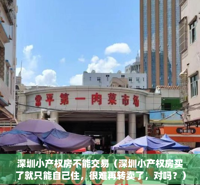 深圳小产权房不能交易（深圳小产权房买了就只能自己住，很难再转卖了，对吗？）