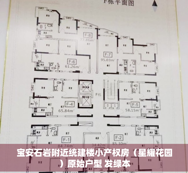 宝安石岩附近统建楼小产权房（星耀花园）原始户型 发绿本