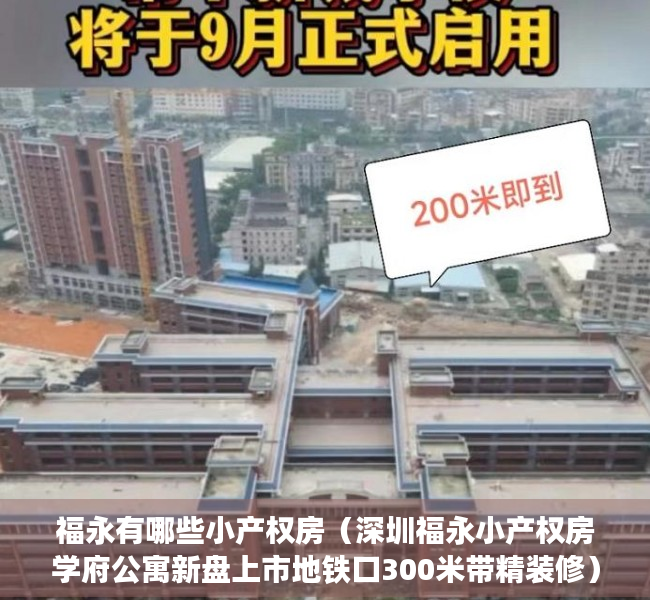 福永有哪些小产权房（深圳福永小产权房学府公寓新盘上市地铁口300米带精装修）