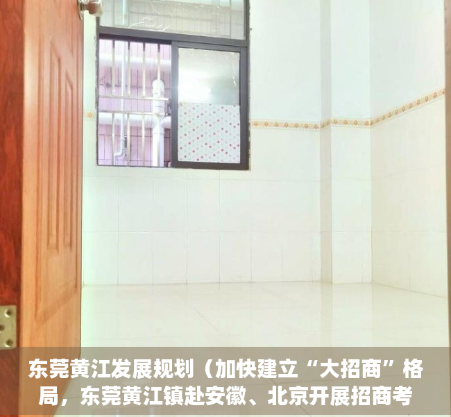 东莞黄江发展规划（加快建立“大招商”格局，东莞黄江镇赴安徽、北京开展招商考察）