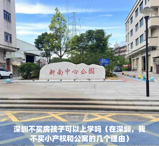 深圳不买房孩子可以上学吗（在深圳，我不买小产权和公寓的几个理由）