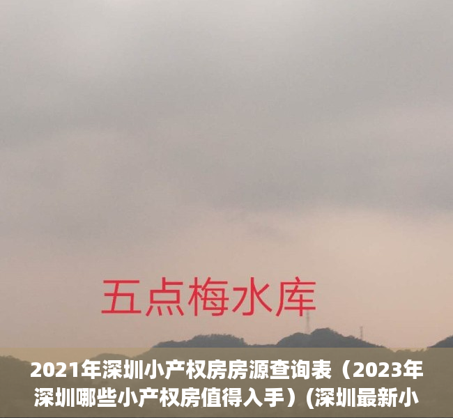 2021年深圳小产权房房源查询表（2023年深圳哪些小产权房值得入手）(深圳最新小产权)