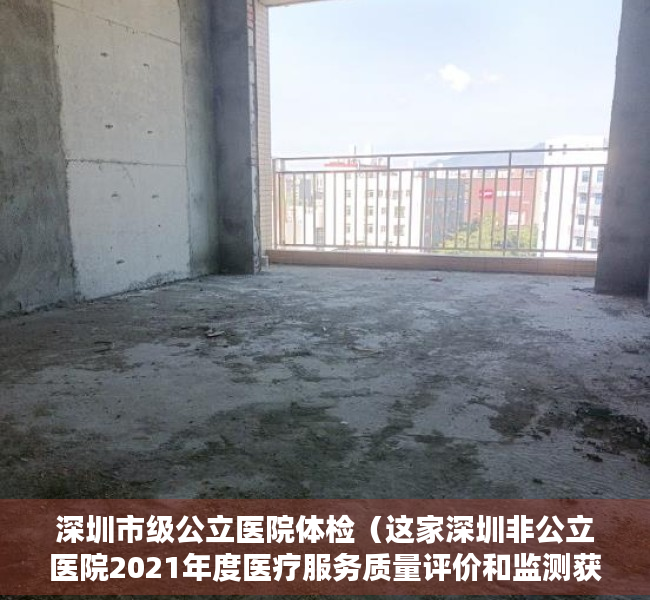 深圳市级公立医院体检（这家深圳非公立医院2021年度医疗服务质量评价和监测获评A级）