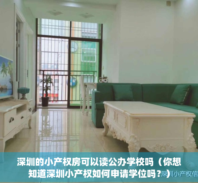 深圳的小产权房可以读公办学校吗（你想知道深圳小产权如何申请学位吗？）