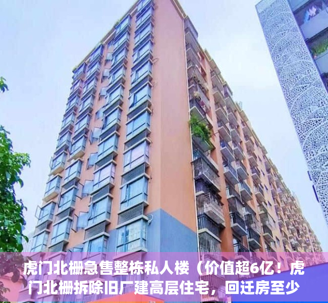 虎门北栅急售整栋私人楼（价值超6亿！虎门北栅拆除旧厂建高层住宅，回迁房至少24万㎡！）