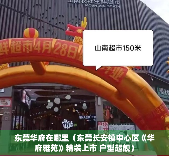 东莞华府在哪里（东莞长安镇中心区《华府雅苑》精装上市 户型超靓）